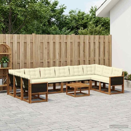  Set vanjskih sofa 11 kom. Prirodna i krem Cijene