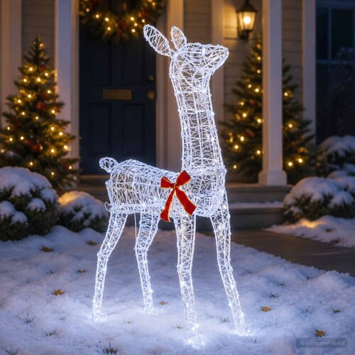 3D Božićni irvas LOVIISA 110 LED lampica Hladno bijela Cene