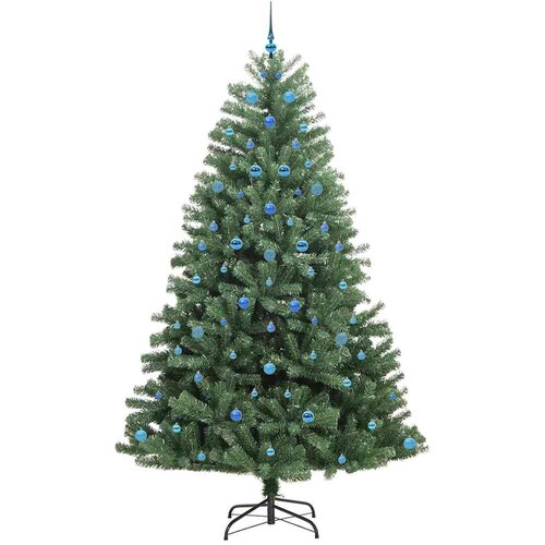  Umjetno božićno drvce s nogom Zelena 240 cm PVC i metal Slike