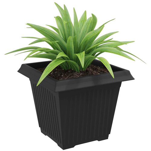  Kvadratna saksija za cvijeće 24 pcs Crna 38 x 38 x 30 cm Slike