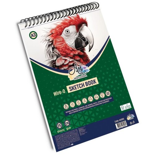 Artline blok za skiciranje, Spiralni, A3, 25l, 135g Slike