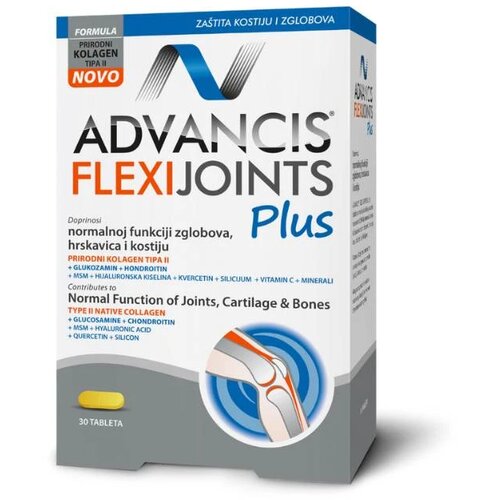 Advancis tablete koje doprinose normalnom radu zglobova, hrskavica i kostiju flexijoints plus, 30 tableta Cene