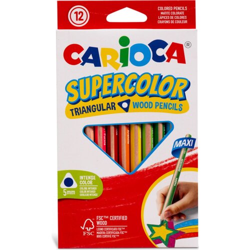 Carioca Supercolor Maxi Triangular Pencils - 12 kos. Cene