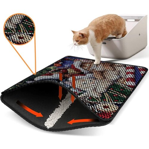 WALLXPERT Nrszn0177 multicolor cat litter mat Cene