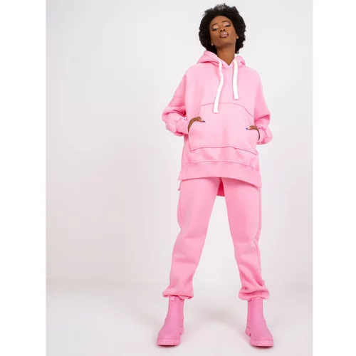Fashion Hunters Preston light pink two-piece tracksuit set