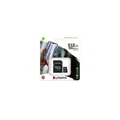 Kingston MicroSD 512GB Class10Canvas Select Plus;SD adapter100/85MBs,Class 10 UHS-I, U3, V30 Cijene