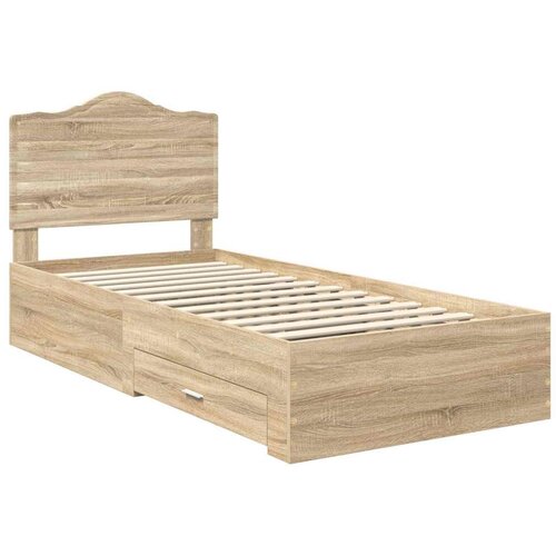  Okvir za krevet s uzglavljem Sonoma hrast 100 x 200 cm Slike
