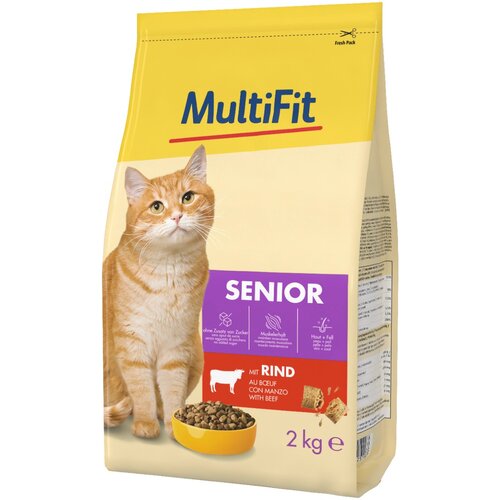 MultiFit Cat Senior govedina 2 kg Cene