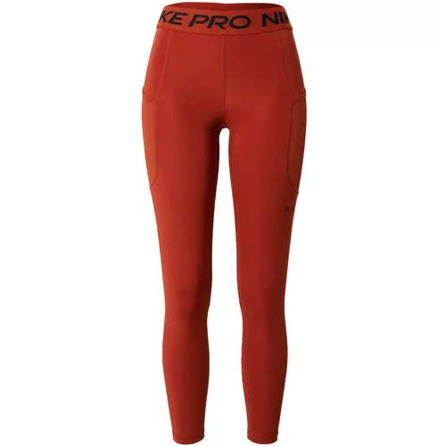 Nike Sportske hlače ciglasto crvena / crna