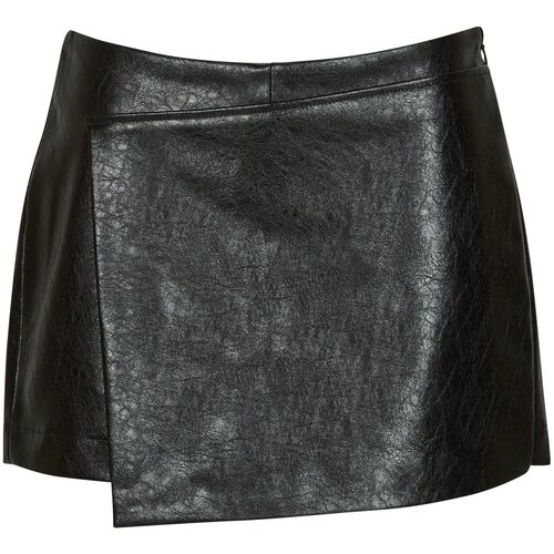 Only Krila ONLREBEL HW FAUX LEATHER SKORT Črna Slike