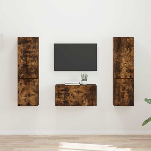  Set TV komoda 5 pcs Dimljeni hrast Konstruirano drvo Cene