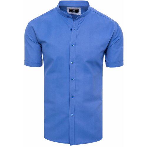 DStreet Men's cornflower blue short sleeve shirt Slike