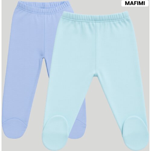 Mafimi Pamučne Pantalonice sa stopicom set od 2 - plava/ aqva Cene