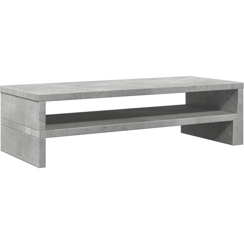  Stalak za monitor siva boja betona 54x22x15 cm drveni Slike