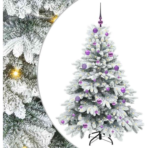 VidaXL Umjetno božićno drvce s stalakom Zelena 150 cm PE i PVC Slike