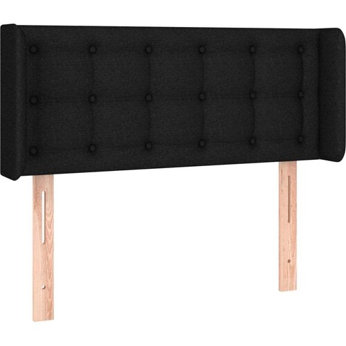  Uzglavlje crno 103x16x78/88 cm od tkanine Slike