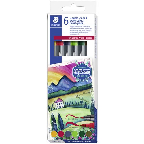 Staedtler dvojna vlaknasta peresnica, Evropa, 6-delna kartonska škatla, (21655825) Cene