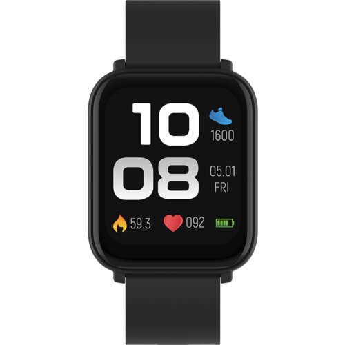 Canyon Easy SW-54, Smartwatch,1.7" IPS Full Touch 240X280,IP68 waterproof, PIXART PAR2860QN, 32K /512K/64M,Multisport mode,heart rate,200mAh battery, Bluetooth BT5.3, compatibility with iOS and android, Black, host: 43.4 *35.8 * 9.8mm strap:248*20mm,35g - Cene