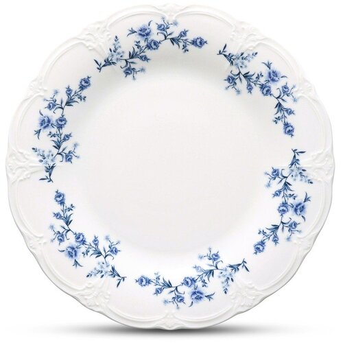BonBistro Bijeli/plavi porculanski tanjur za serviranje &oslash; 32 cm Retro &ndash; Cijene