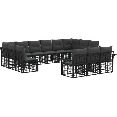  Zunanja garnitura za sedenje 13 pcs Črna in Temno siva, (5000271765) Cene