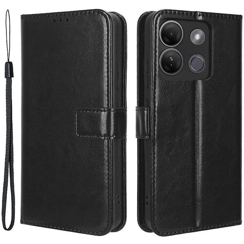 INORCO Stojalo za Infinix Smart 7 HD 4G (X6516) Denarnica s teksturo Crazy Horse PU usnjen ovitek za telefon, (22033338) Slike