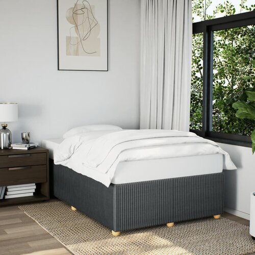 VidaXL Posteljni okvir temno siv 120x190 cm tkanina Slike