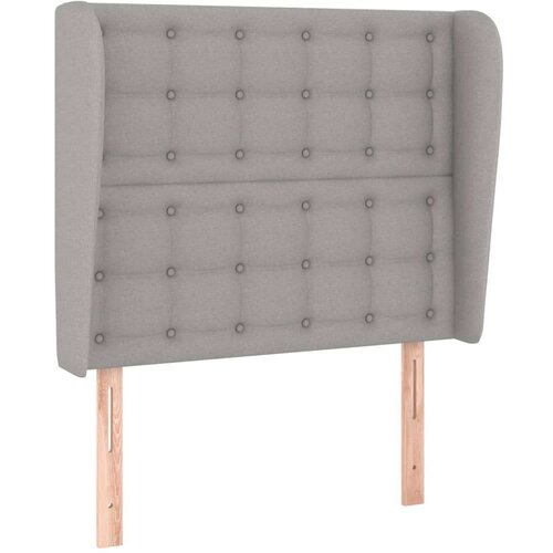  Uzglavlje s u&amp;scaron;ima svjetlosivo 103x23x118/128 cm od tkanine Slike