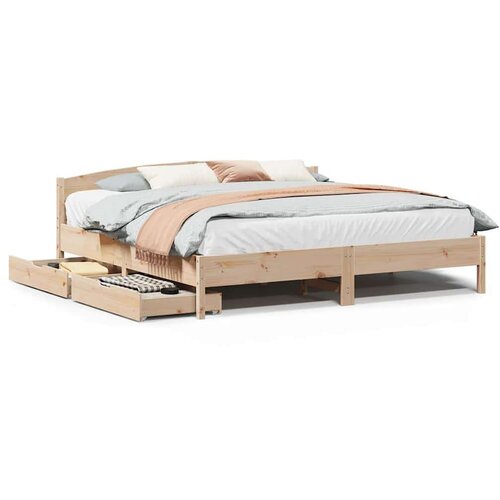 VidaXL Okvir kreveta bez madraca 180 x 200 cm od masivne borovine Slike