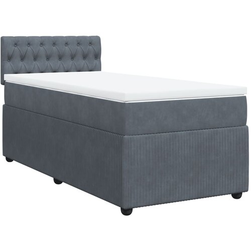 Maison Chic Box spring postelja - Vzmetna postelja z vzmetnico temno siva 90x200 cm žamet SL24504, (21891096) Cene