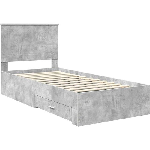 Okvir za krevet s uzglavljem Betonski sivi 90 x 200 cm Slike
