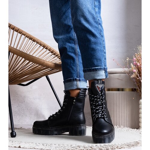 Gemre Black ankle boots natural leather Charlton Cijene