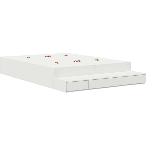 VidaXL krevet s prostorom za pohranu bijeli 140x200 cm Slike