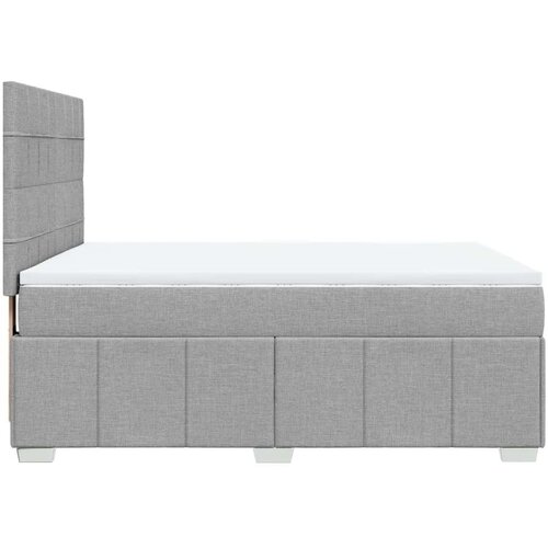 VidaXL krevet box spring s madracem svjetlosiva 160x200 cm tkanina Slike