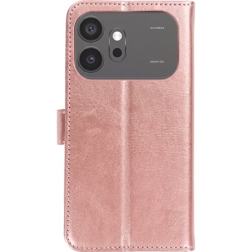 Oem Mayaxess, Denarnica Ovitek za Honor 600 / 600 Pro s Stojalom za Video in Paščkom, Rožnato zlata, (5000273905) Cene