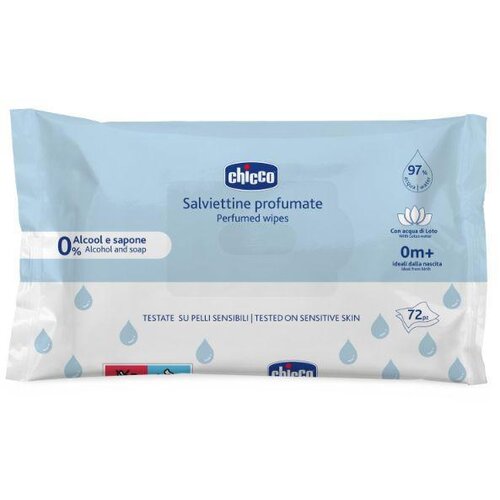 Chicco vlažne maramice, 72kom bez poklopca ( A080150 ) Slike