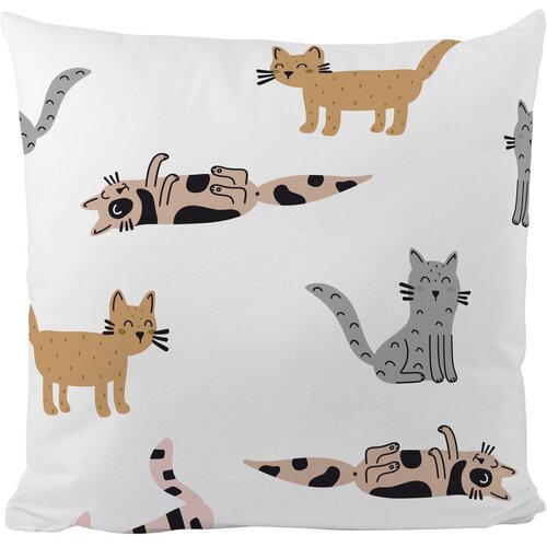 Butter Kings Otroška blazina iz bombažnega satena 45x45 cm Cats – Cene