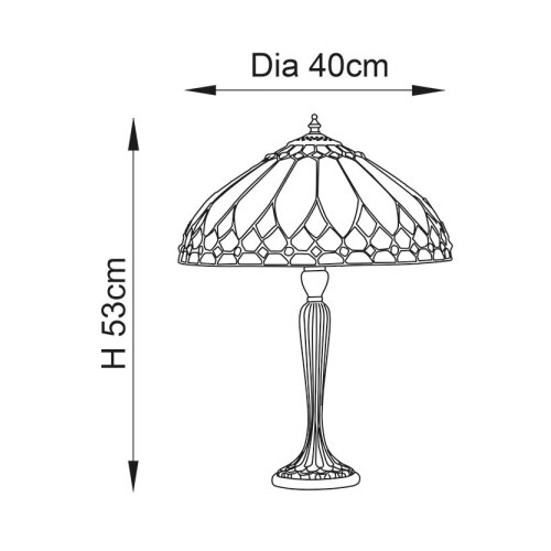  Endon 63982 - Stona lampa Tiffany BROOKLYN 1xE27/60W/230V prečnika 40 cm Slike