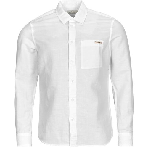 Calvin Klein Jeans LINEN COTTON SHIRT Bijela Slike