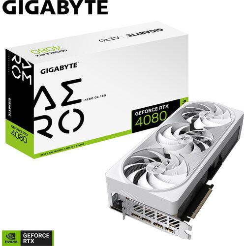 Gigabyte grafična kartica GeForce RTX 4080 AERO OC, 16GB GDDR6X, PCI-E 4.0 Slike