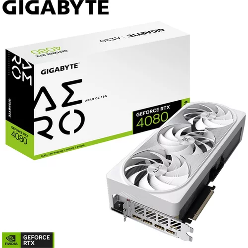 Gigabyte grafična kartica GeForce RTX 4080 AERO OC, 16GB GDDR6X, PCI-E 4.0