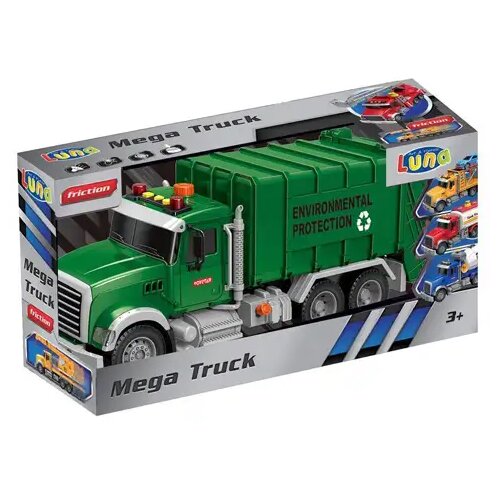 Luna Mega Truck: Tovornjak za zbiranje selektivnih odpadkov s svetlobnimi in zvočnimi efekti 40x14x21cm Cene