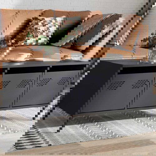 vidaXL Klubska mizica antracit 101,5x50x43,5 cm valjano jeklo Cene