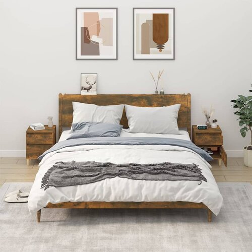 vidaXL Noćni ormarići 2 kom boja dimljenog hrasta 40x35x50 cm Cijene