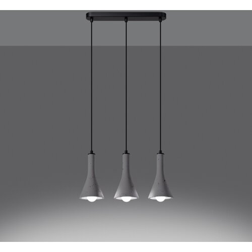 Sollux Lighting SL.1225 - visilica na sajli rea 3xE14/12W/230V beton Slike