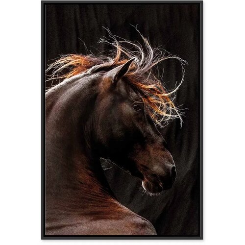  Slika - Fiery Wind (1 Part) Vertical 60x90 U crnom drvenom okviru Slike