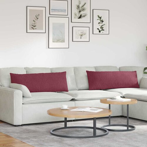  Jastučići za sofu 2 pcs Vinska crvena 120 x 40 cm tkanina Cene