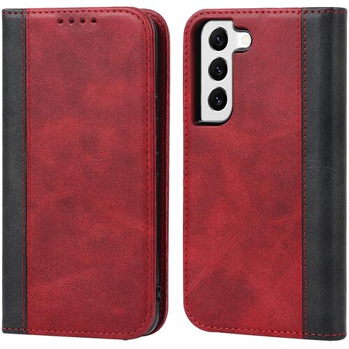 INORCO Za Samsung Galaxy S22 5G PU usnjena torbica za telefon, dvobarvna prepletena denarnica, pokrov stojala za telefon, (22033221) Slike