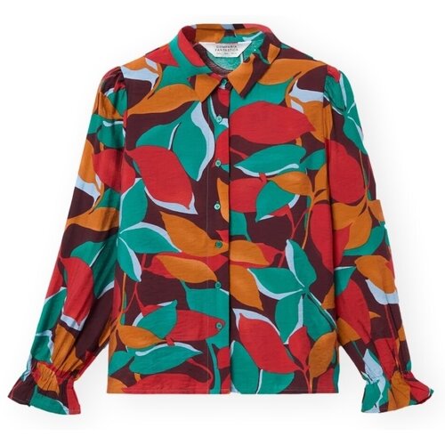Compania Fantastica Topi & Bluze COMPAÑIA FANTÁSTICA Shirt 11015 - Flowers 10 Večbarvna Cene
