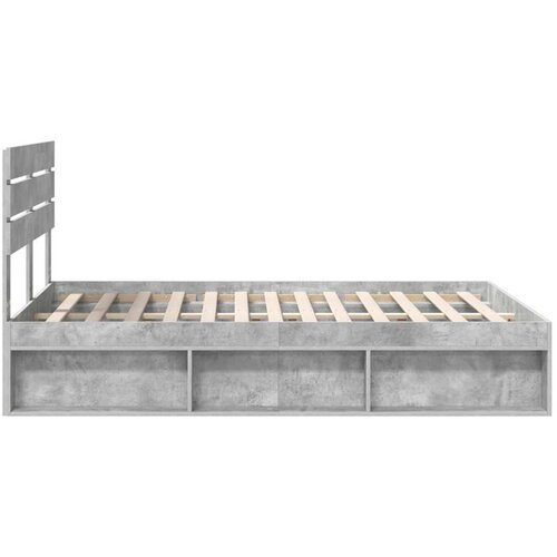  Okvir za krevet Beton 160 x 200 cm Čvrsto borovo drvo Slike