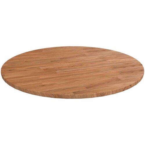 vidaXL Okrogla mizna plošča svetlo rjava Ø70x1,5 cm trdna hrastovina Cene